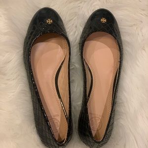 Tory Burch Black Flats